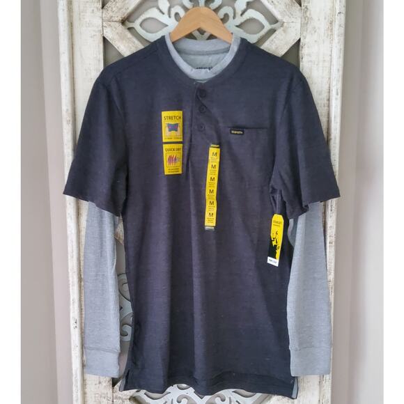 Stanley Other - Stanley Men's Workwear Long Sleeve Henley Layered Thermal T-shirt in Asphalt